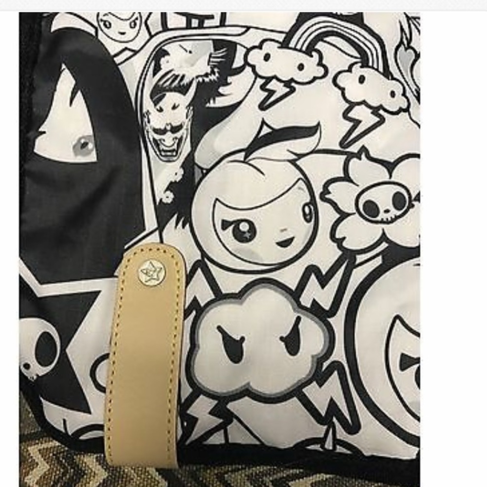 TOKIDOKI xLesportsac Ciao Ciao B & W Messenger Bag - Picture 11 of 11